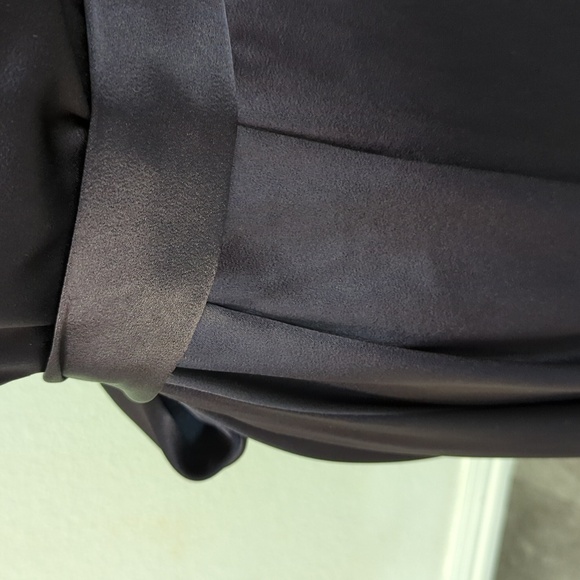 Celine Saint Waist Tie Open Back A Line Satin Dress Dark Gray Purple 40/8 classy - Picture 9 of 12